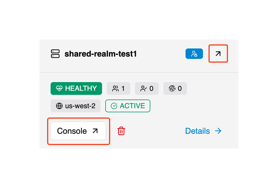 Phase Two Realms View Open Console Link